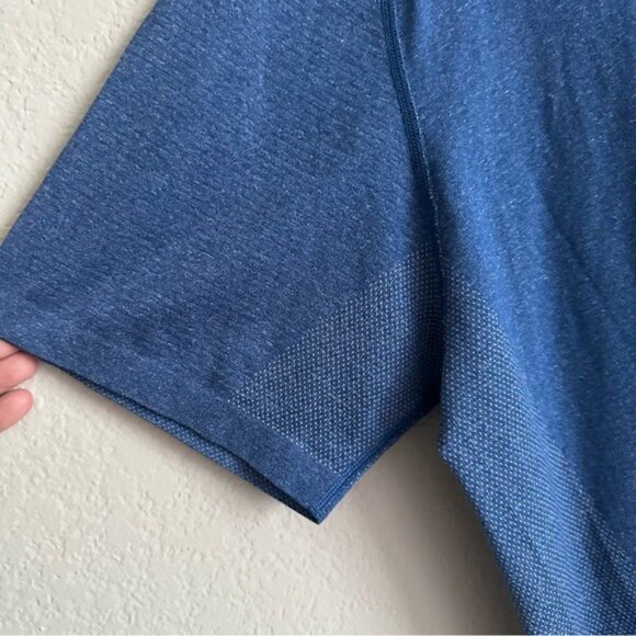 Lululemon Metal Vent Tech Short-Sleeve Shirt Men's Original Slim Fit Blue Sz XL - Picture 5 of 10